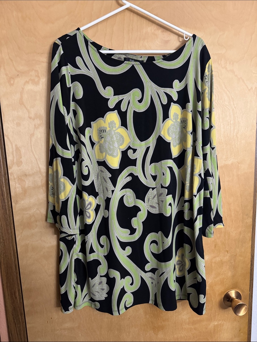 Floral Scroll Print Tunic